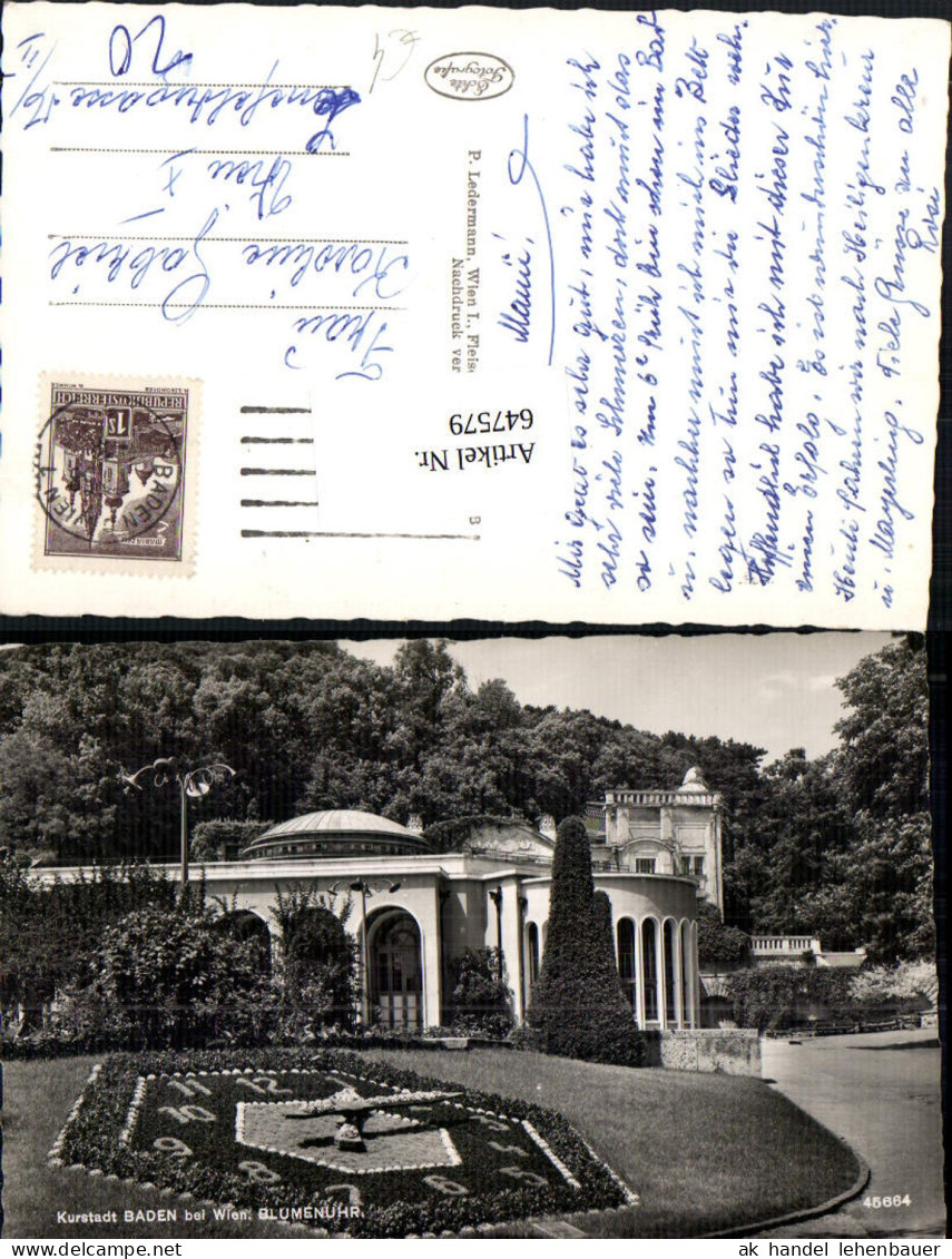 647579,Baden bei Wien Blumenuhr