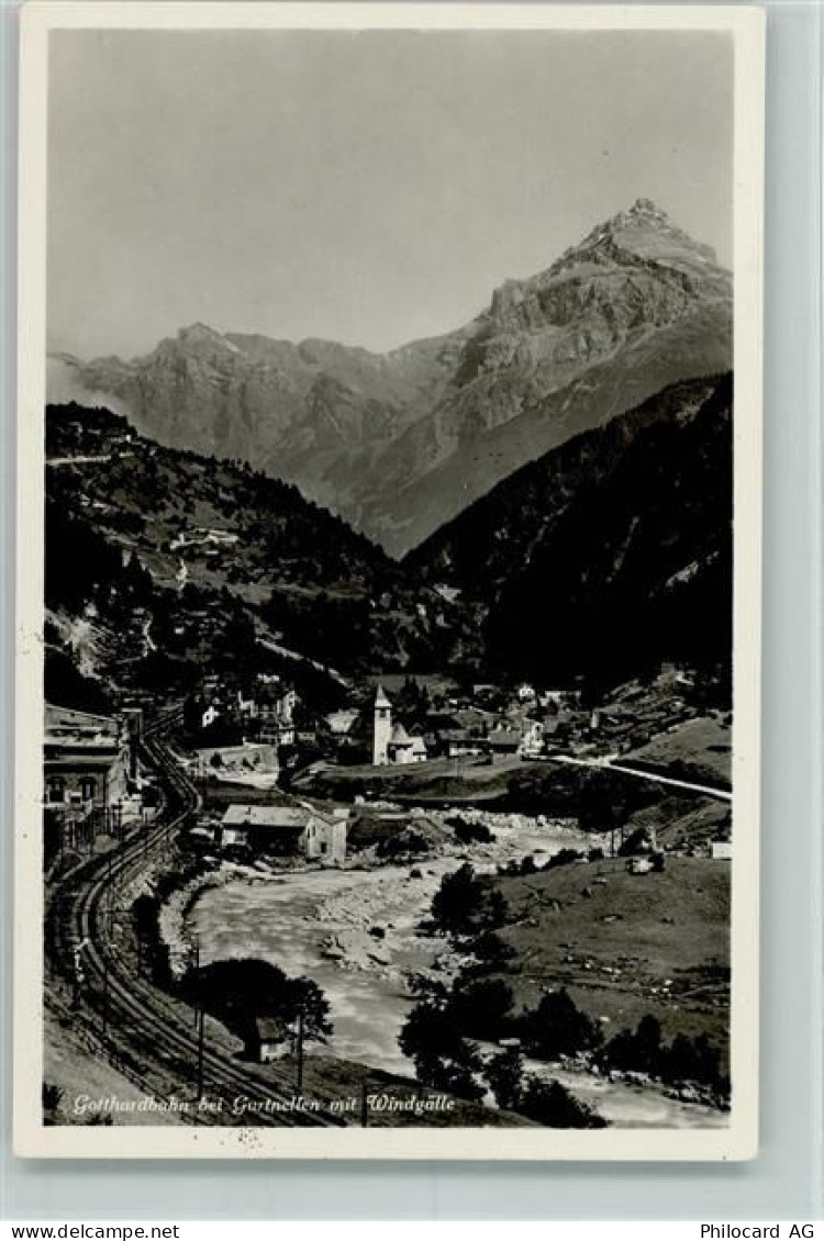 6482 Gurtnellen 1939 Foto AK Gotthardbahn mit Windgälle - Verlag goetz N... - 10137878