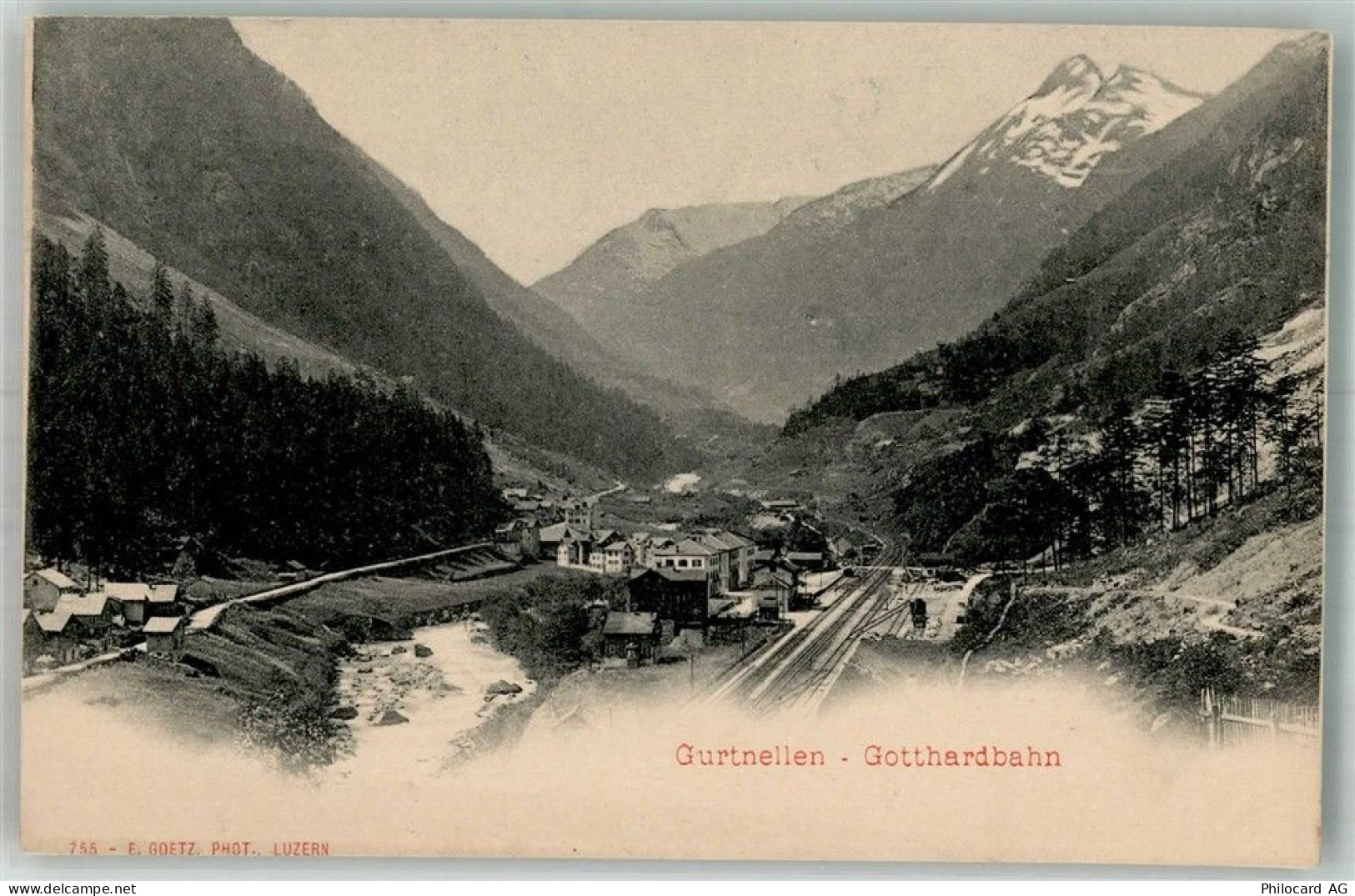 6482 Gurtnellen Foto AK Gotthardbahn Bahnhof - 10753109