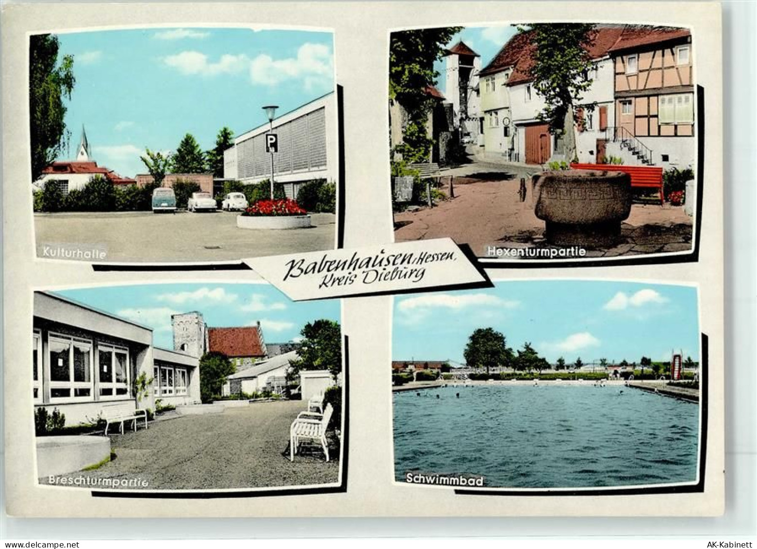 64832 W6113 Babenhausen , Hess - Schwimmbad Hexenturm Kulturhalle Bresch... - 51888141