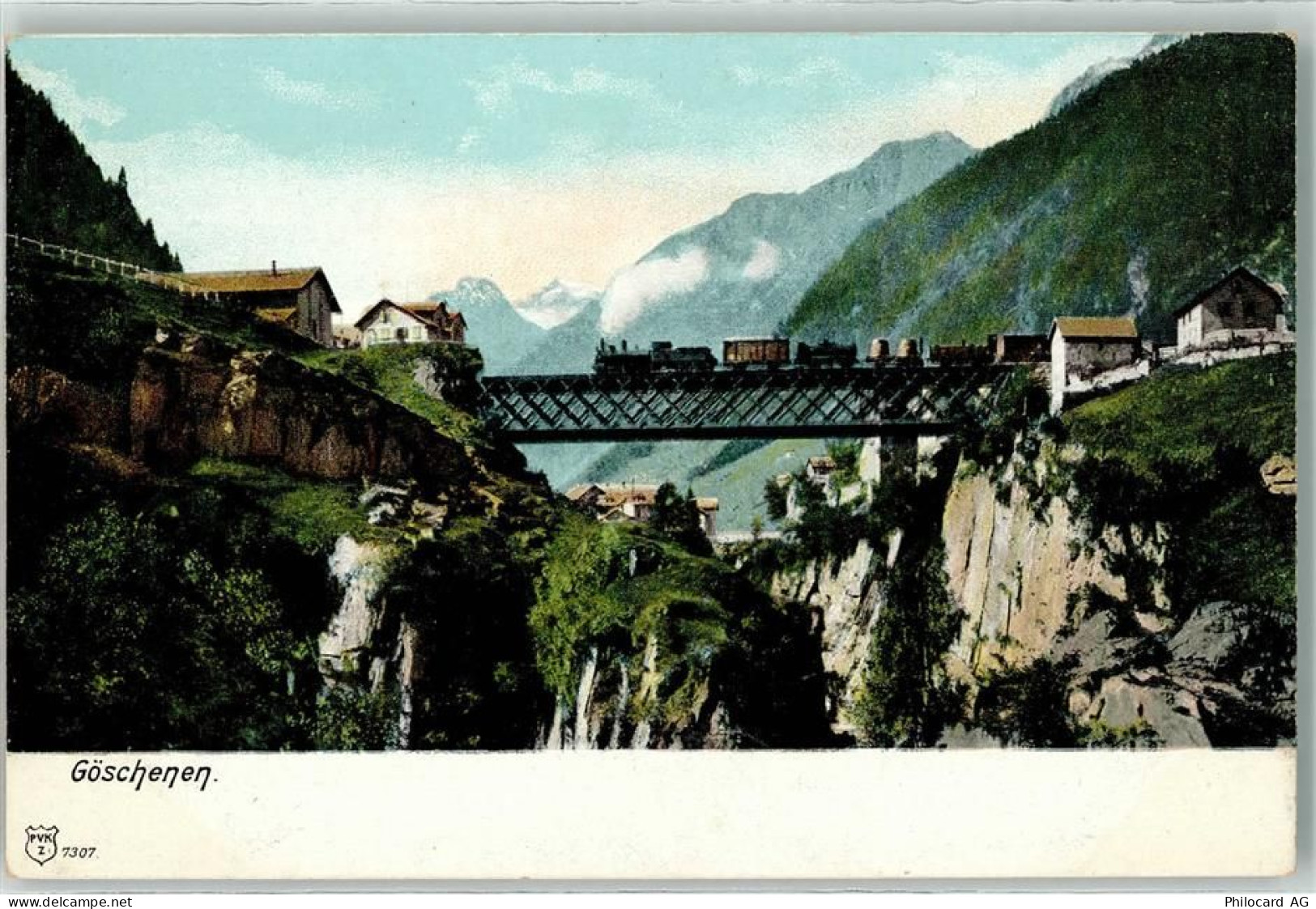 6487 Göschenen - Brücke Dampfzug - 10604565