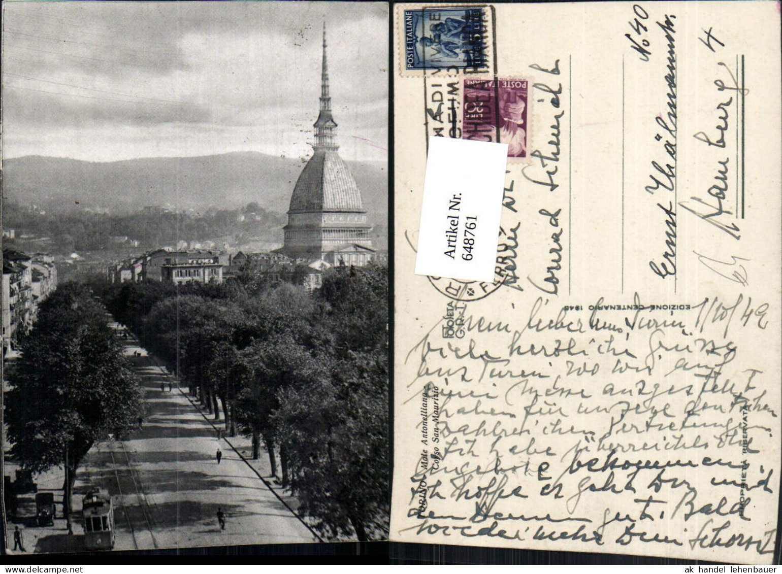 648761,Torino Turin Mole Antonelliana Corso San Maurizio Italy