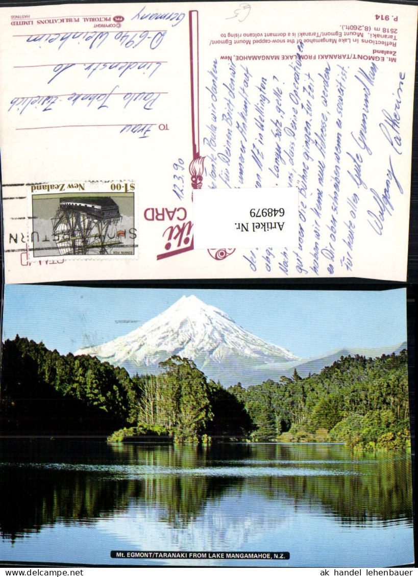 648979,Mt. Egmont Taranaki from Lake Mangamahoe New Zealand Neuseeland