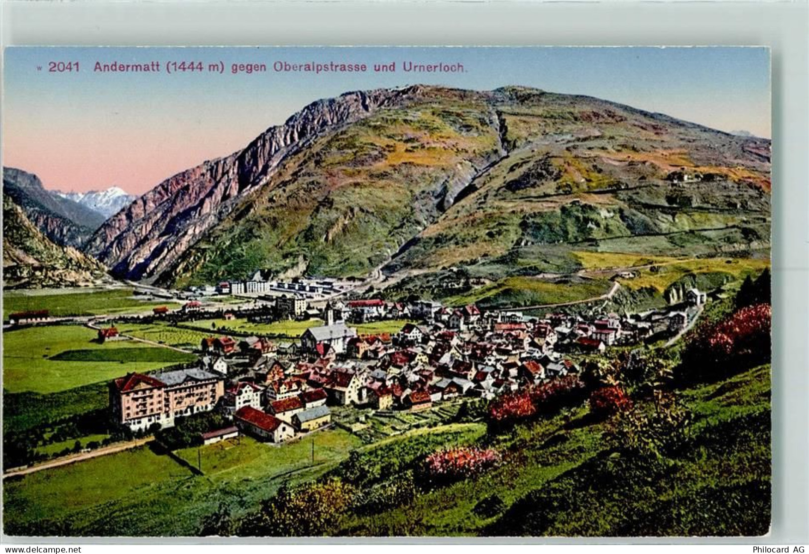 6490 Andermatt - Andermatt gegen Oberalpstraße und Urnerloch - 10282637