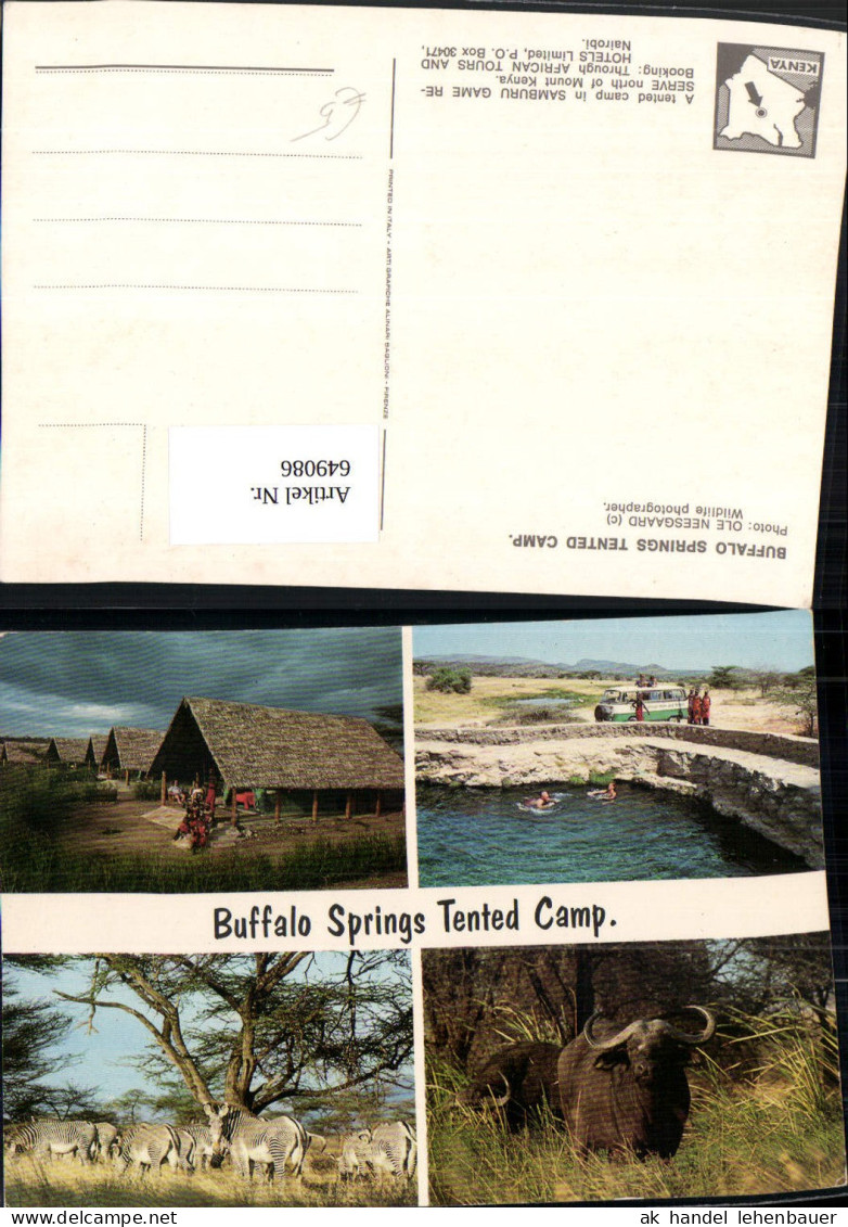 649086,Buffalo Springs Tented Camp Samburu Game Reserve Kenya Kenia Büffel Zebra