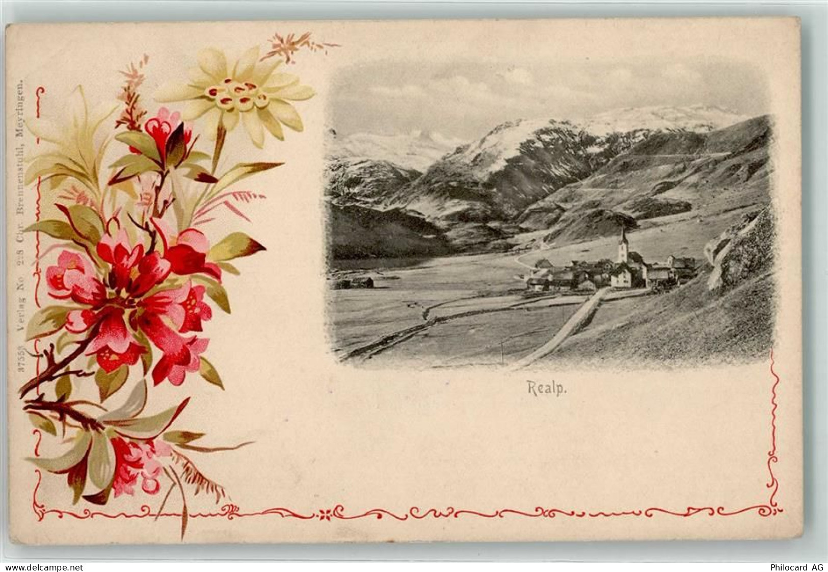 6491 Realp Gebrauchsspuren Mit Blumendekor - 13936423