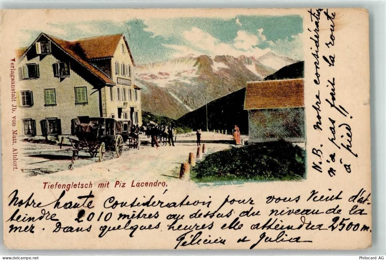 6491 Realp Gebrauchsspuren Pferdekutschen Tiefengletsch Piz Lacendro - 10624928