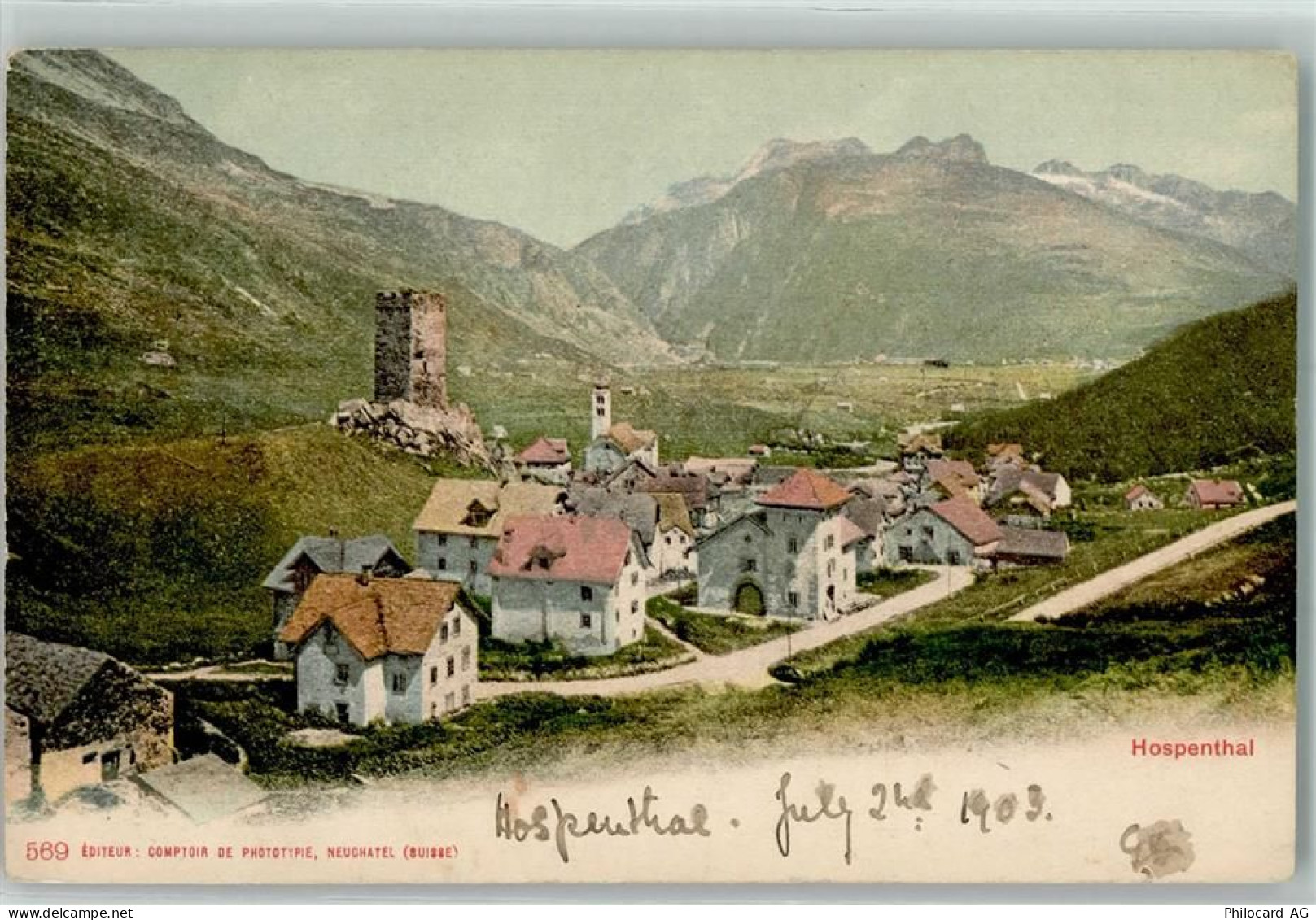 6493 Hospental - Turm Kirche - 10586456