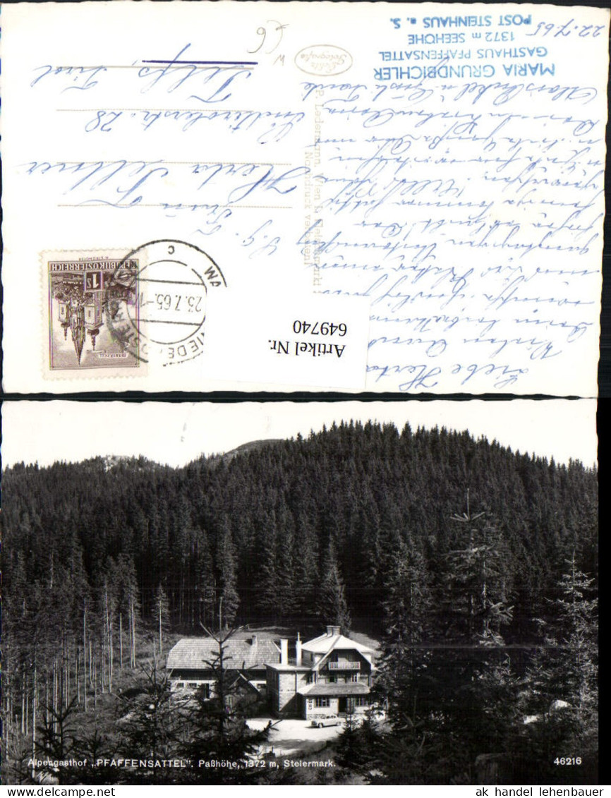 649740,Foto Ak Alpengasthof Pfaffensattel Steinhaus am Semmering Spital am Semmering