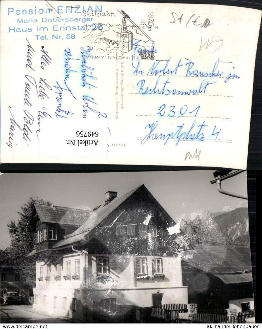649756,Foto Ak Pension Enzian Haus im Ennstal