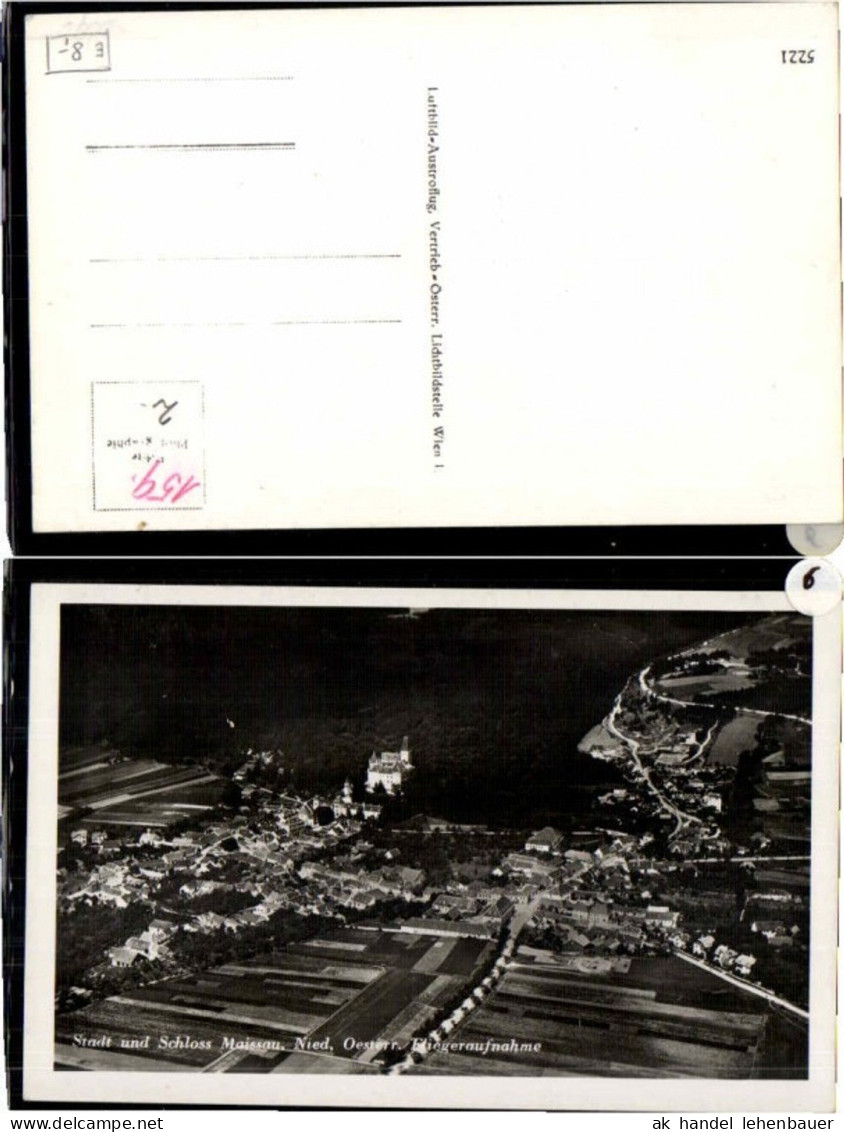 64983,Fliegeraufnahme Maissau um 1940
