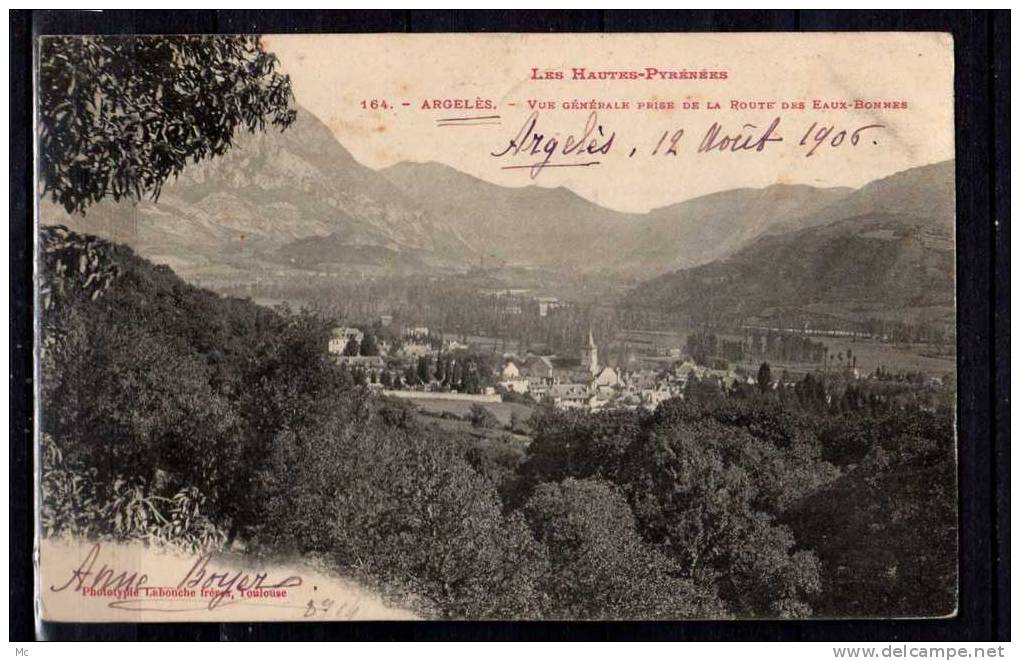 65 - Argeles-Gazost - Vue Générale prise de la Route des Eaux-Bonnes