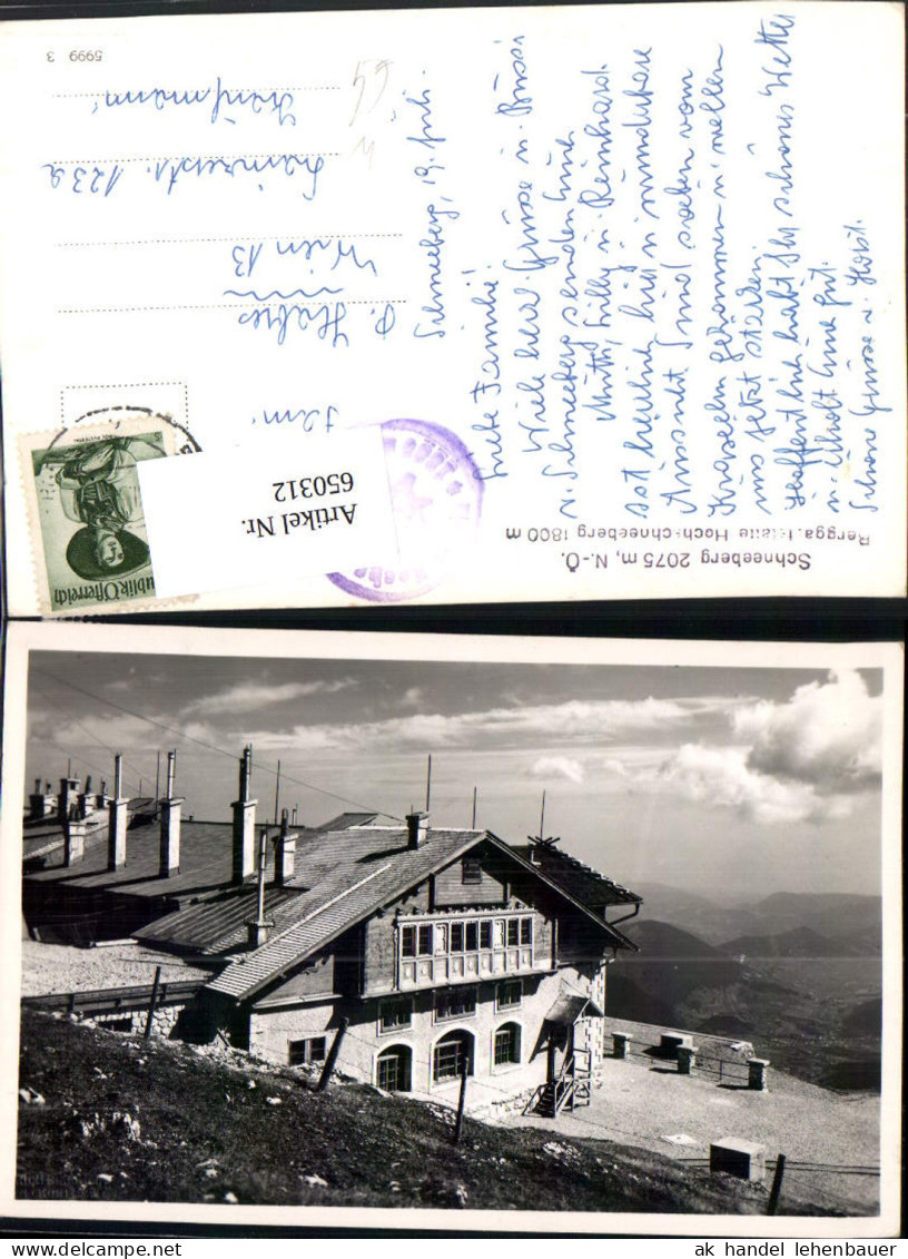 650312,Schneeberg Berggaststätte Hochschneeberg Puchberg am Schneeberg