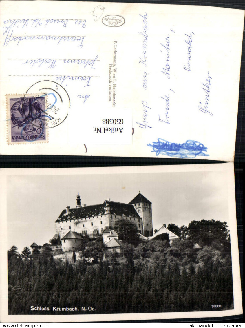650588,Foto Ak Krumbach Schloss Krumbach