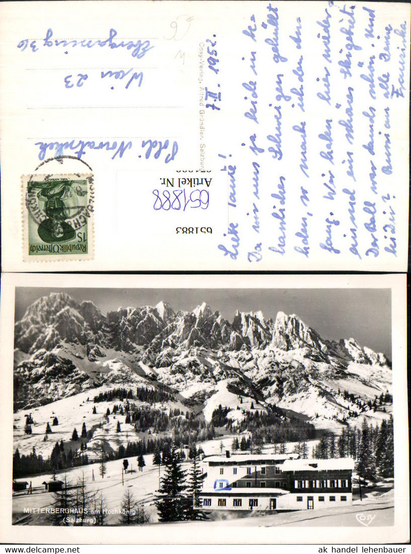 651888,M&uuml;hlbach am Hochk&ouml;nig Mitterberghaus a. Hochk&ouml;nig Winteransicht