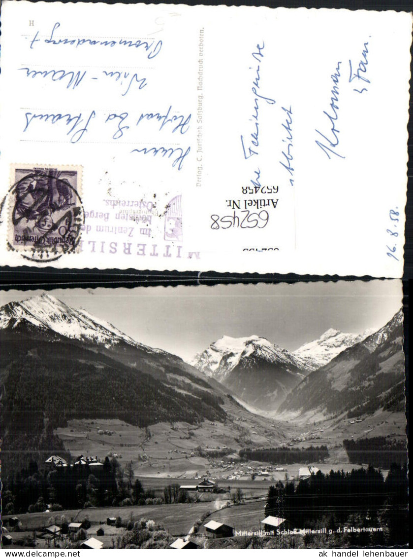 652458,Foto Ak Mittersill m. Schloss Mittersill g. d. Felbertauern