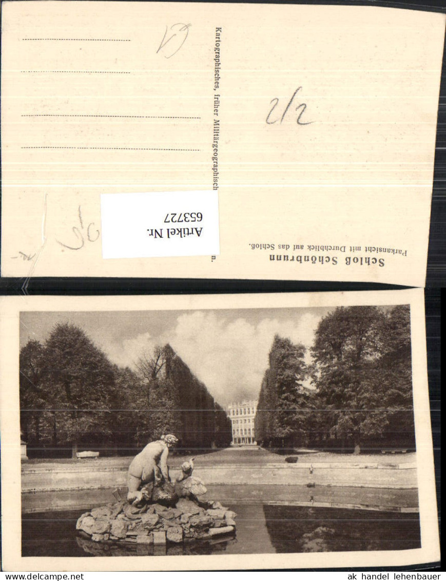 653727,Wien Vienna Hietzing Schloss Schönbrunn Parkansicht Durchblick a. Schloss