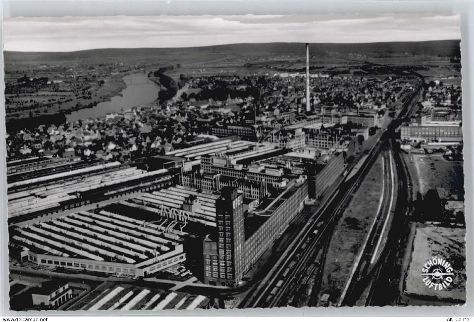 65428 W6090 Rüsselsheim - Fliegeraufnahme Panorama Fluss - 50550178
