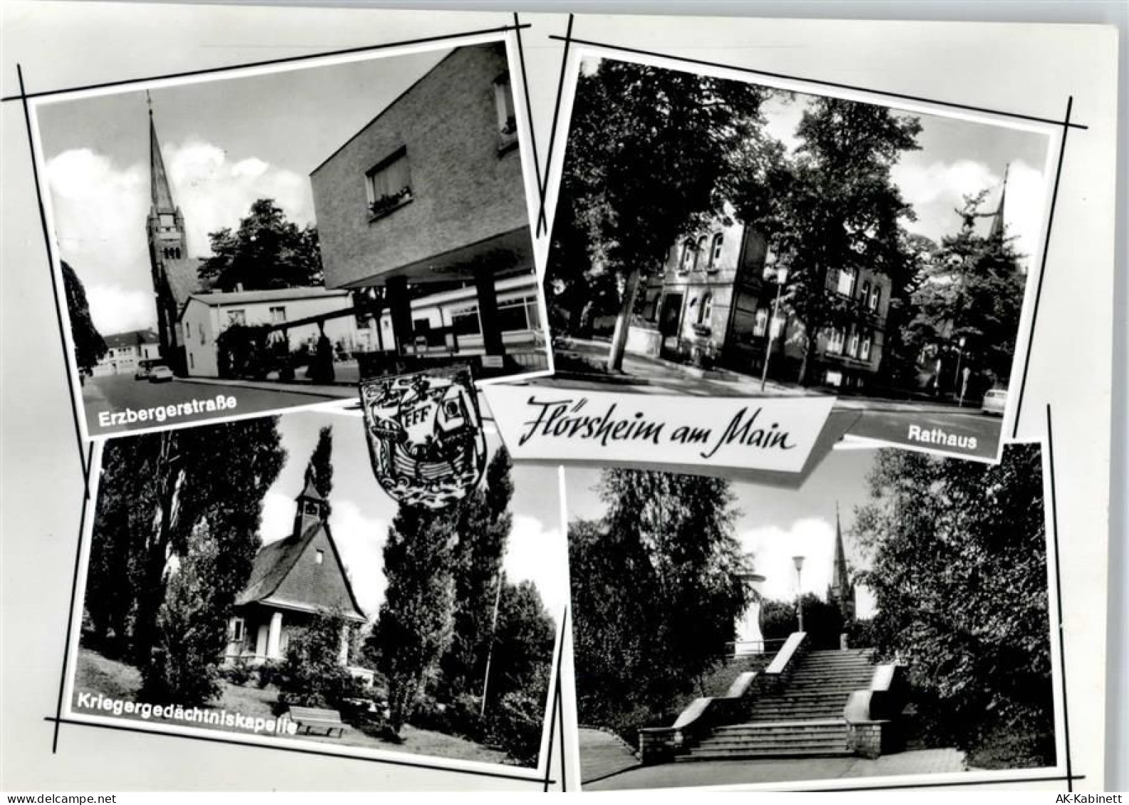 65439 W6093 Flörsheim am Main - Rathaus, Kriegergedächtniskapelle, Erzbe... - 51060899