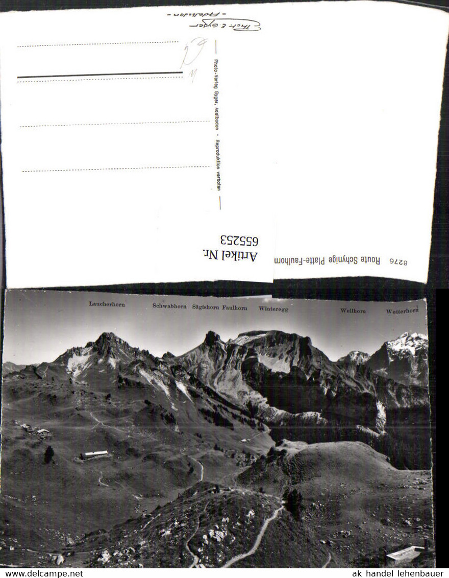 655253,Foto Ak Route Schynige Platte Faulhorn G&uuml;ndlischwand Interlaken
