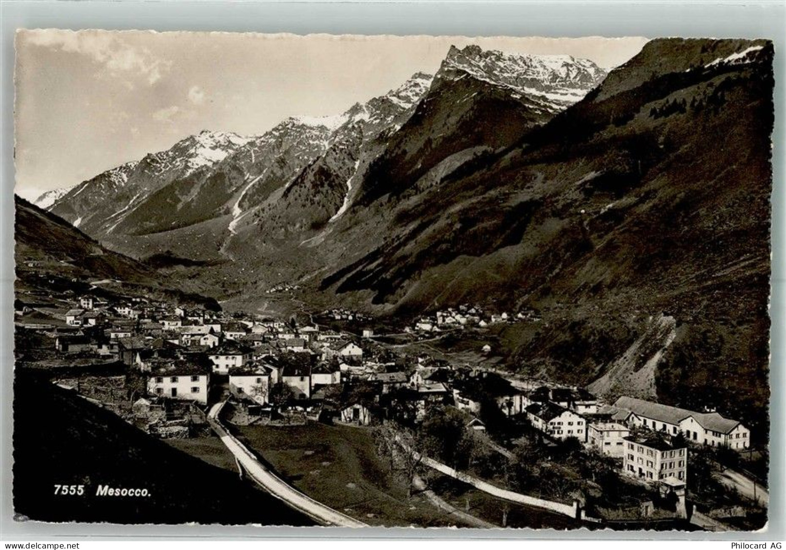 6563 Mesocco 1945 Foto AK Feldpost Schweiz - 38211240