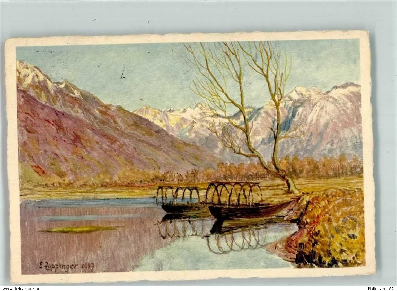 6573 Magadino Künstlerkarte sign E Zuppinger - 39408602