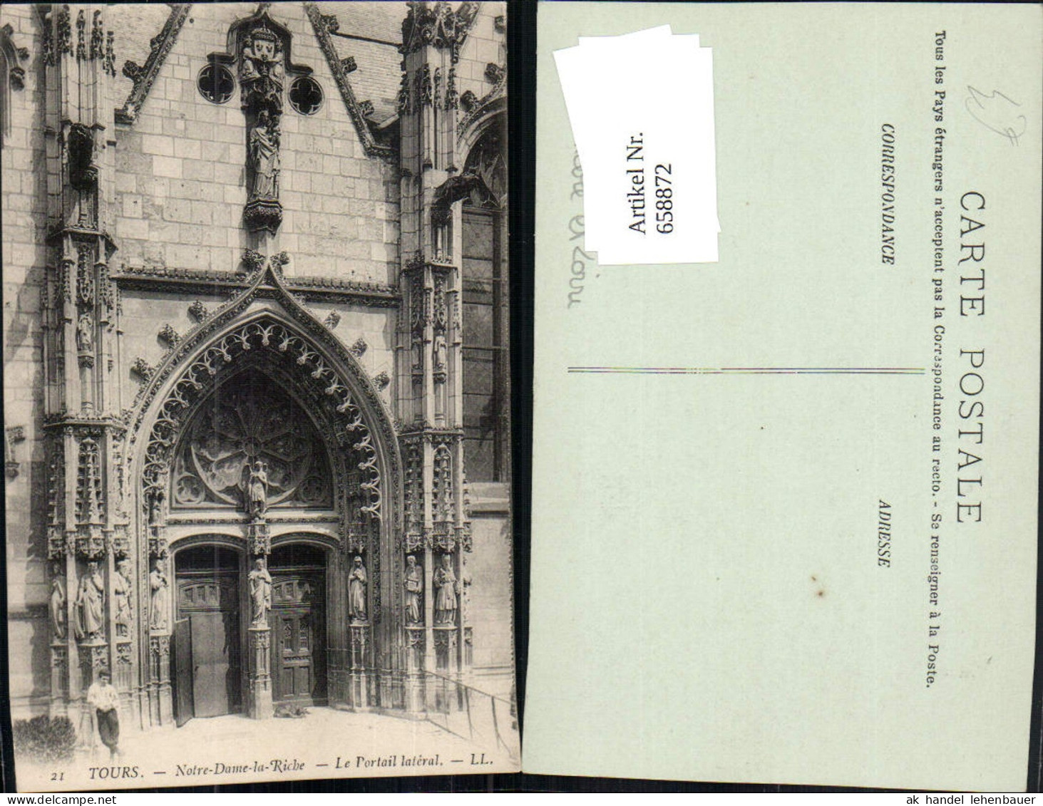 658872,Tours Notre-Dame-la-Riche Le Portail lateral France