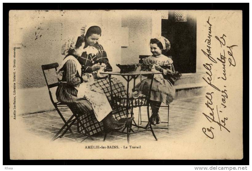 66 Amélie-les-Bains-Palalda folklore catalan costume coiffe brodeuse D66D K66009K C66003C RH064173