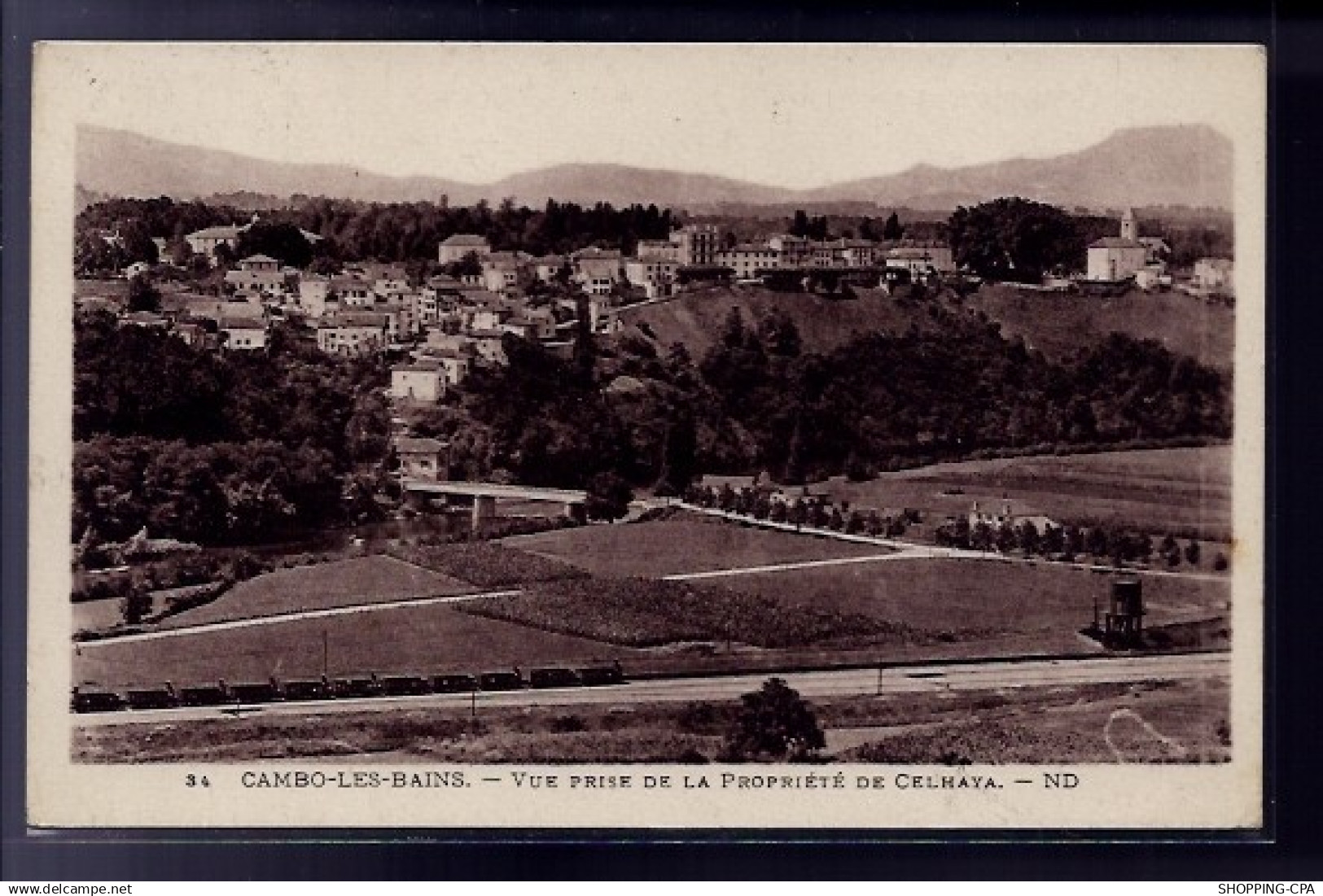 66 - Cambo-les-Bains - vue prise de la propriété de Celhaya - Voyagé - Dos di