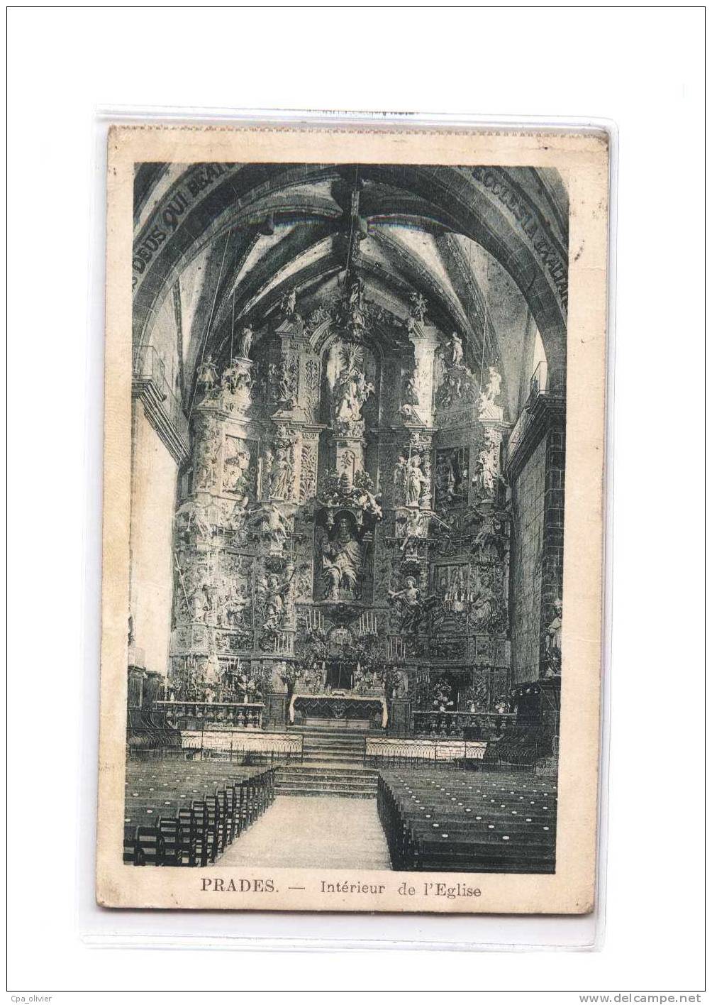 66 PRADES Eglise, Intérieur, ed ?, 1926