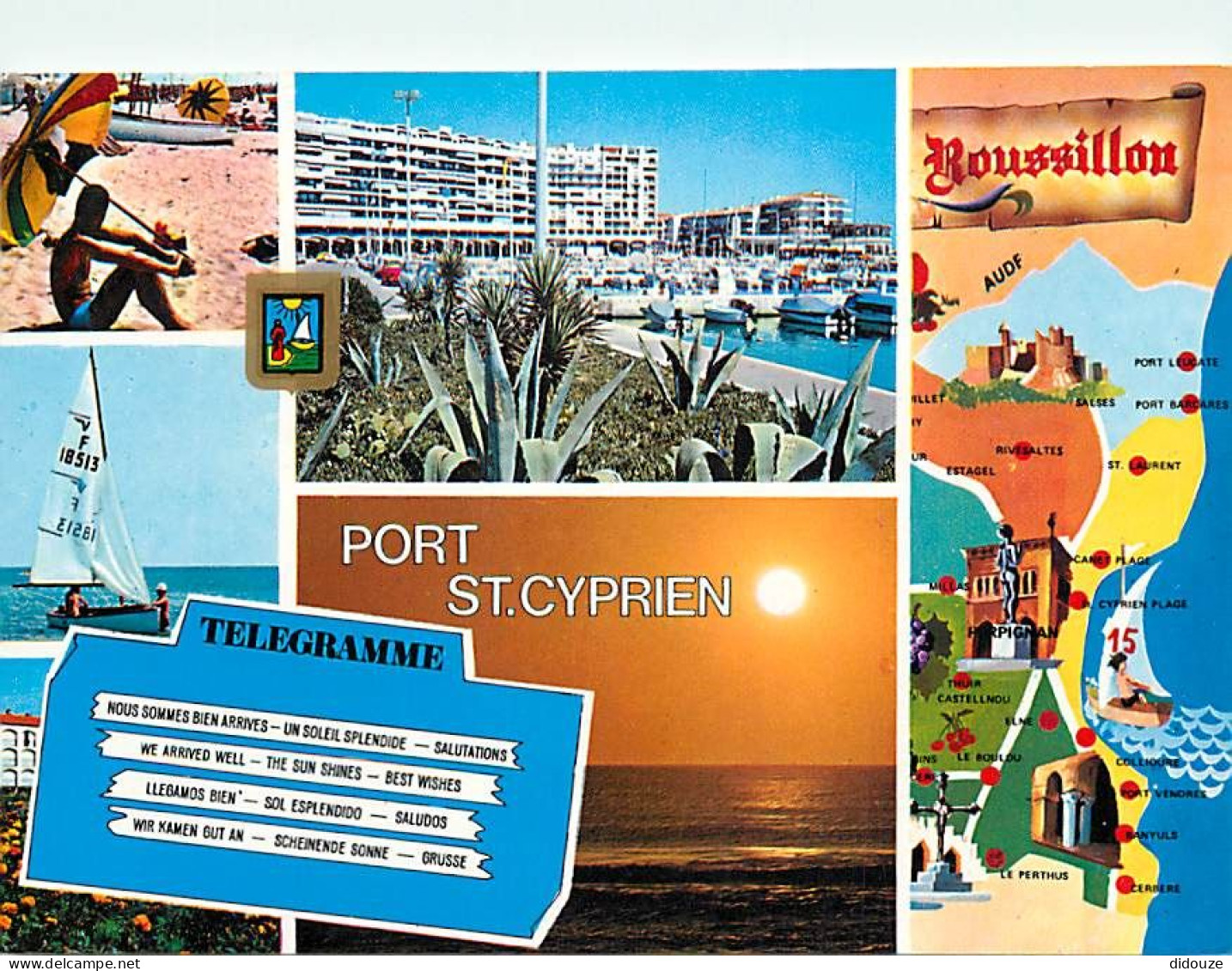 66 - Saint Cyprien - Multivues - Carte Géographique - CPM - Voir Scans Recto-Verso