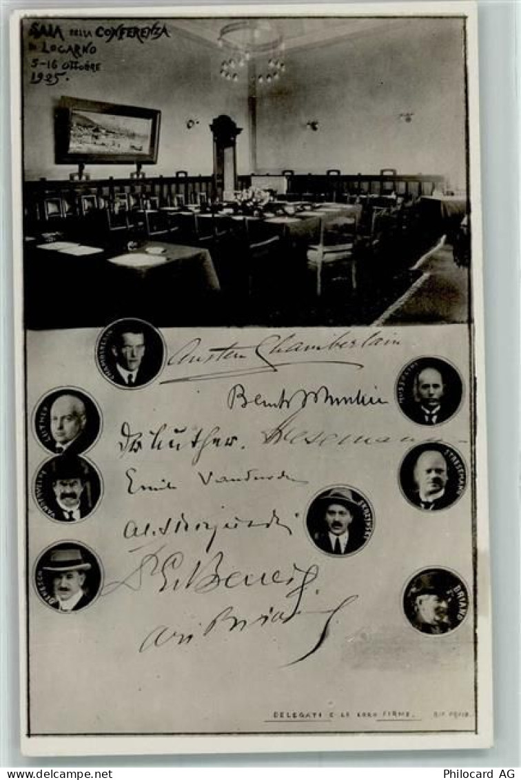 6600 Locarno - Konferenzsaal mit Fotos und Unterschriften der Delegation... - 10585687