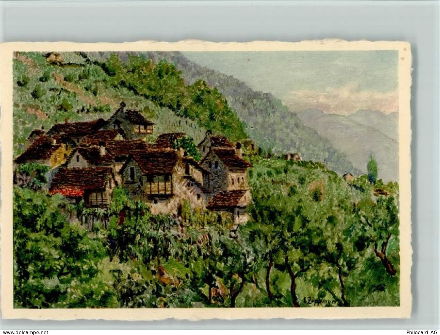 6600 Locarno Künstlerkarte Piandescio presso Locarno E. Zuppinger - 11056437