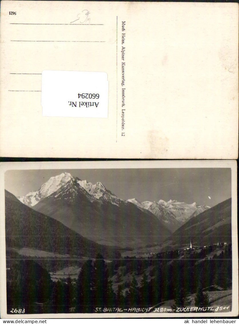 660294,Foto Ak Stubaital Habicht Zuckerhütl Neustift im Stubaital