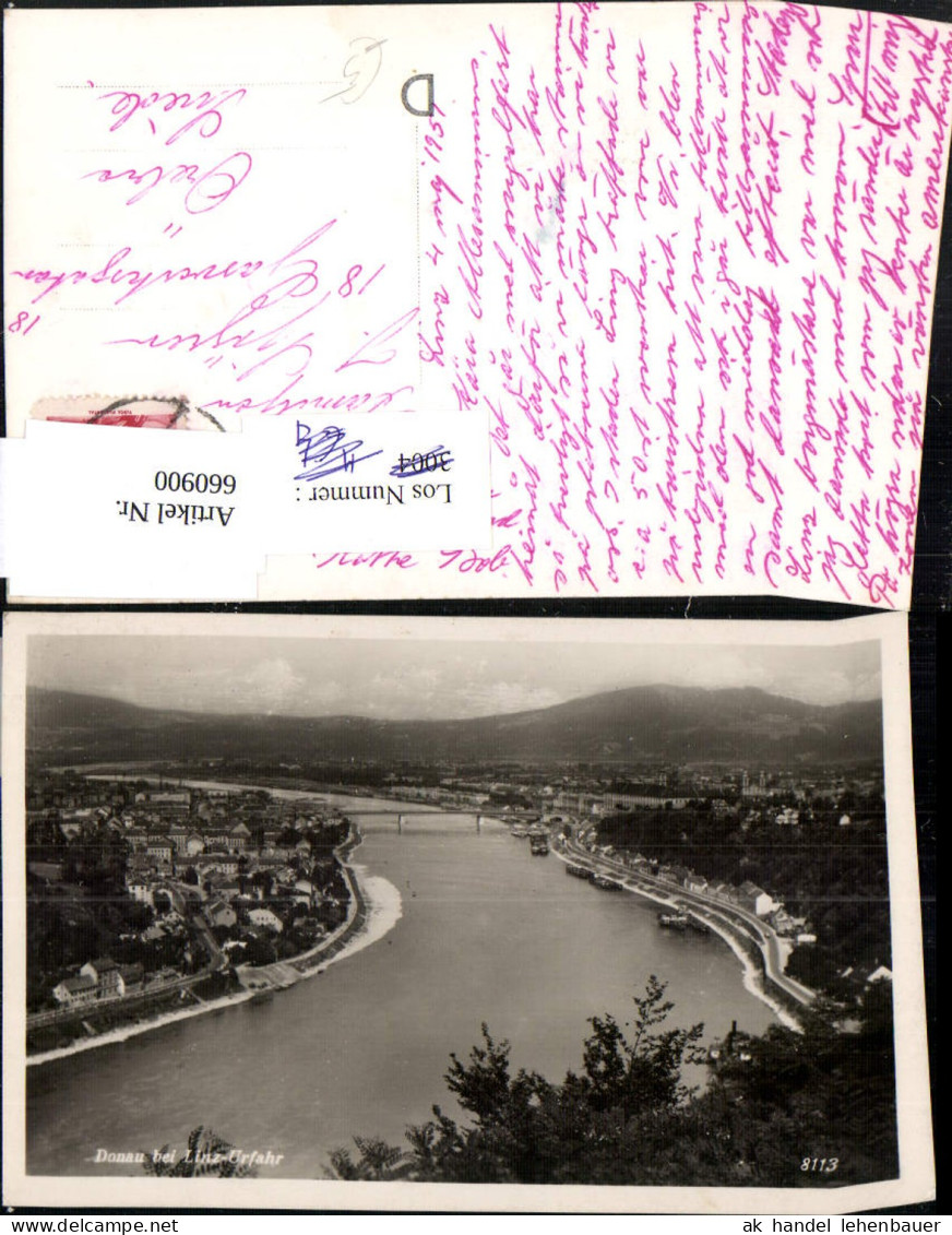 660900,Foto Ak Linz a. d. Donau Donau b. Linz-Urfahr