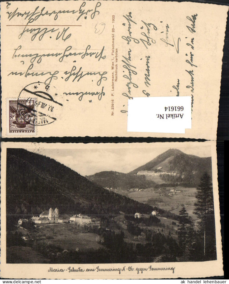 661614,Maria Schutz a. Semmering geg. Semmering Schottwien