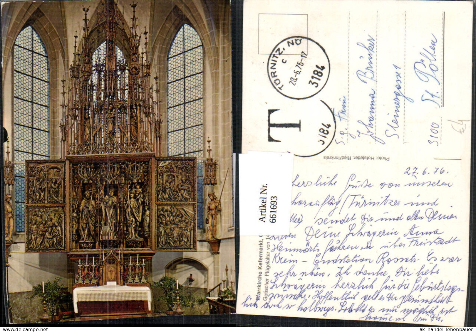 661693,Pfarrkirche Kefermarkt Gotischer Flügelaltar