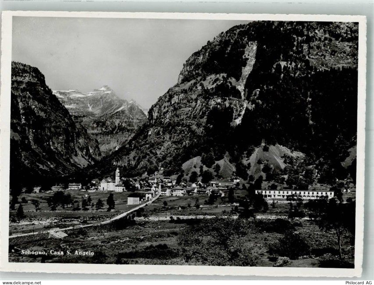 6637 Sonogno 1952 Foto AK Penison Casa S. Angelo - 38217268