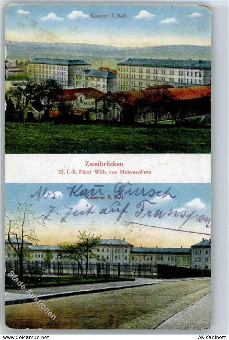 66482 W6660 Zweibrücken Lithographie Kaserne - 51277863