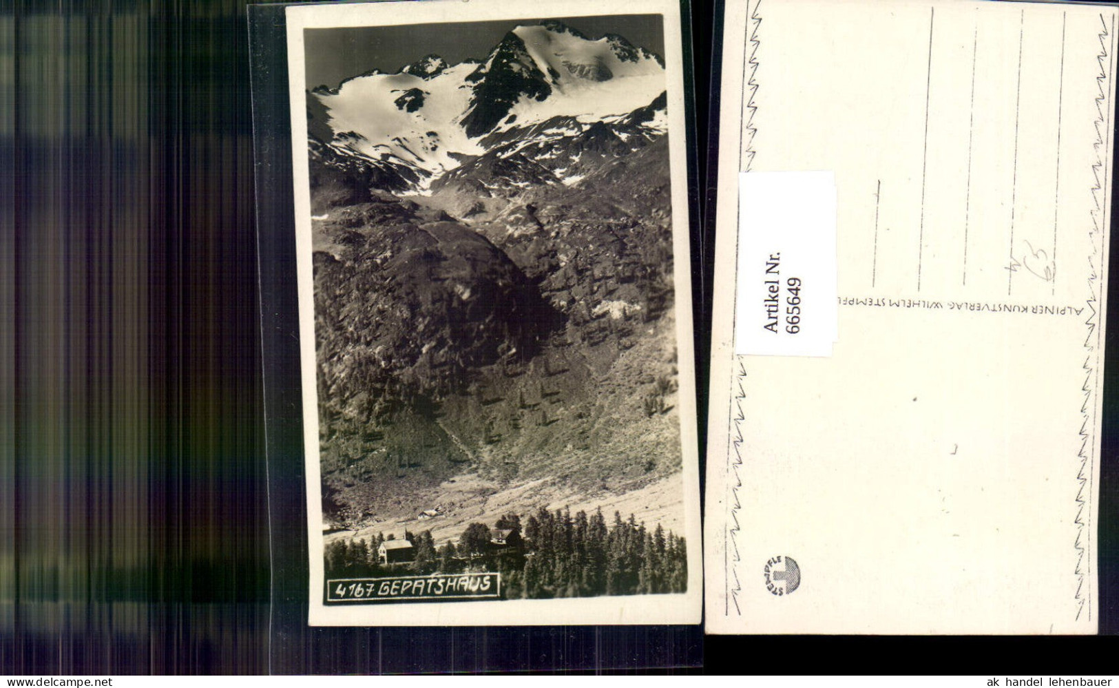 665649,Foto Ak Gepatshaus Gepatschhaus Kaunertal