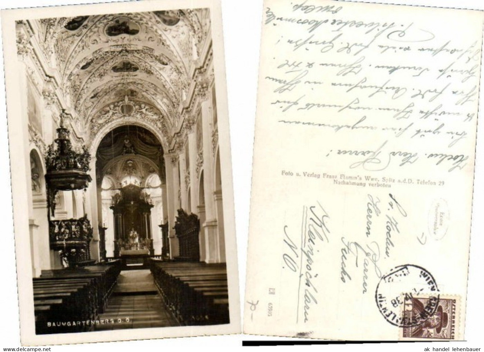 66569,Baumgartenberg Kirche Innen Bahnpost Grein St Valentin