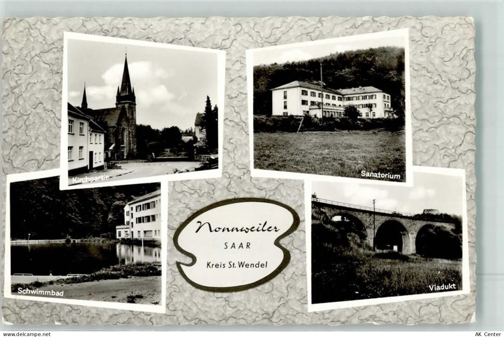 66620 W6696 Nonnweiler - Kirche Sanatorium Viadukt Schwimmbad - 10658568