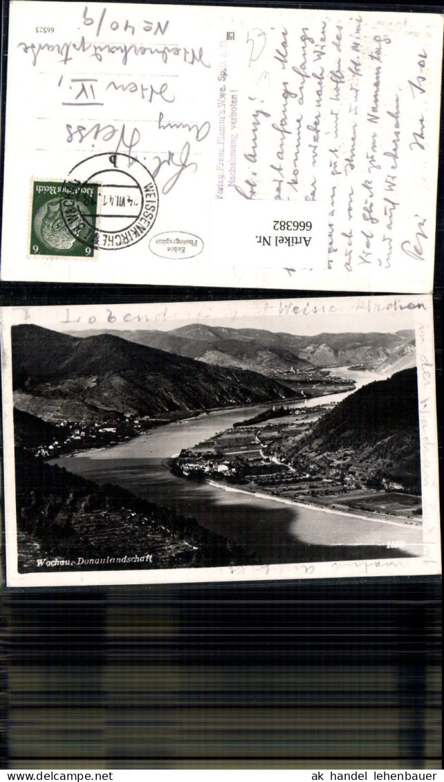 666382,Foto Ak Wachau Donaulandschaft Weißenkirchen i. d. Wachau