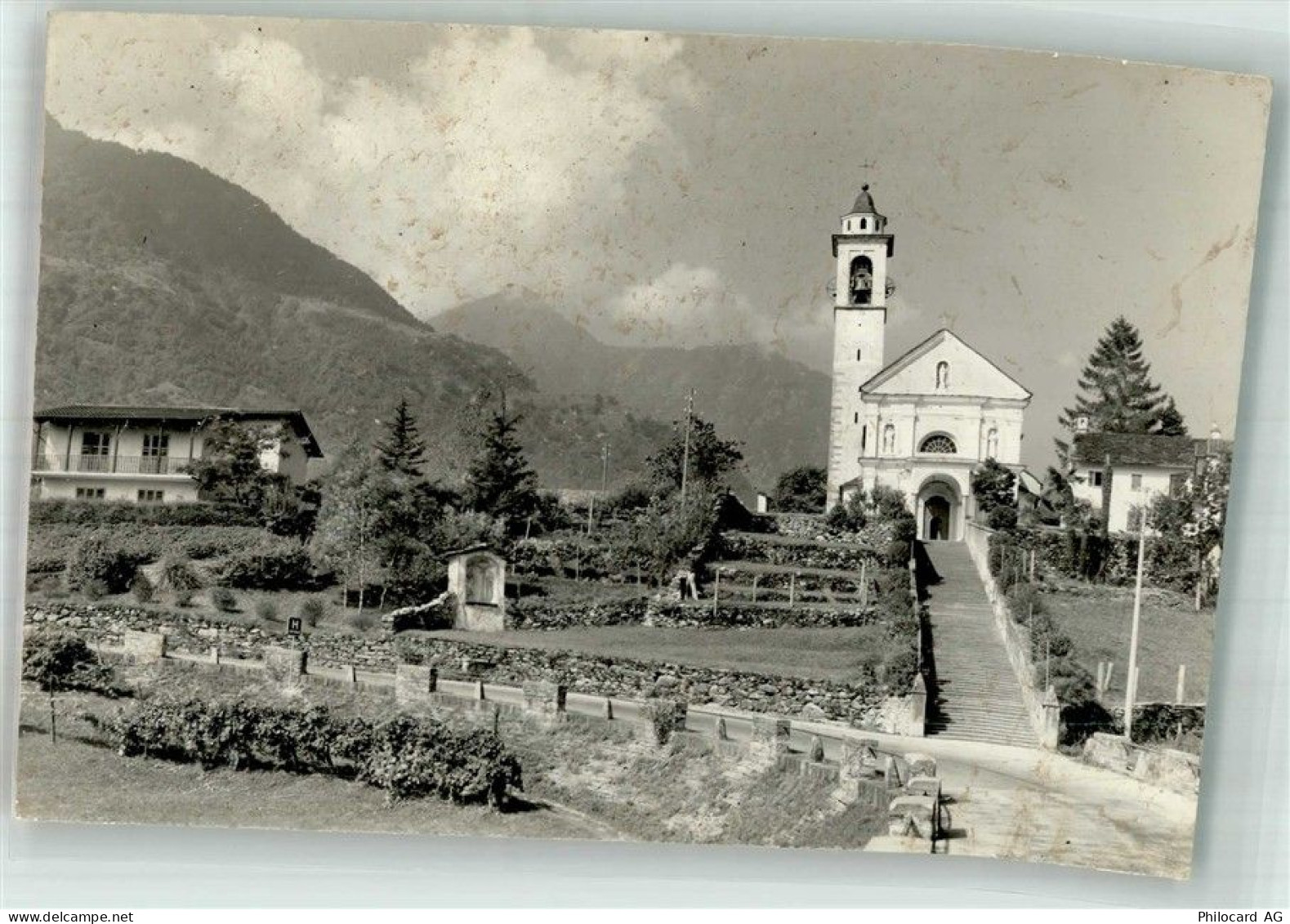 6673 Maggia 1960 Foto AK Kirche - 38256012