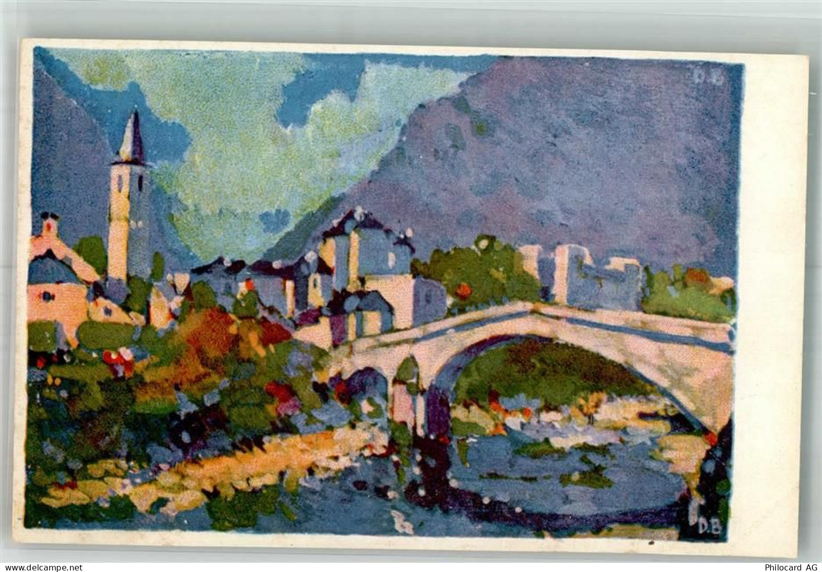 6676 Bignasco Lithographie / Künstlerkarte - 10749666