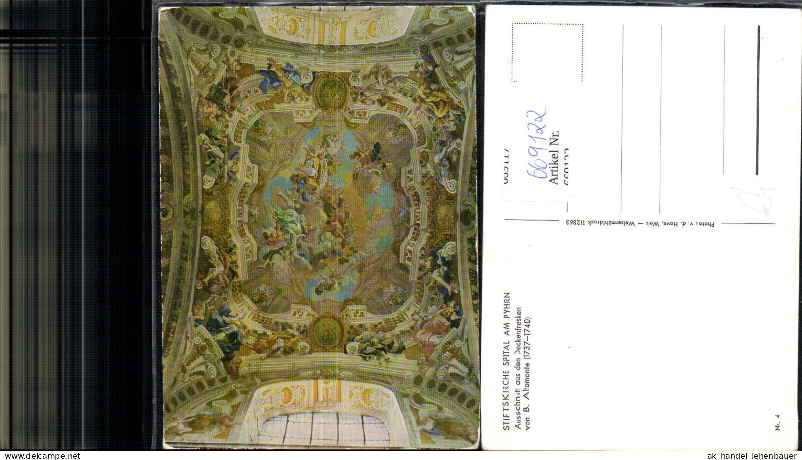 669122,Stiftskirche Spital a. Phyrn Ausschnitt Deckenfresken Altomonte