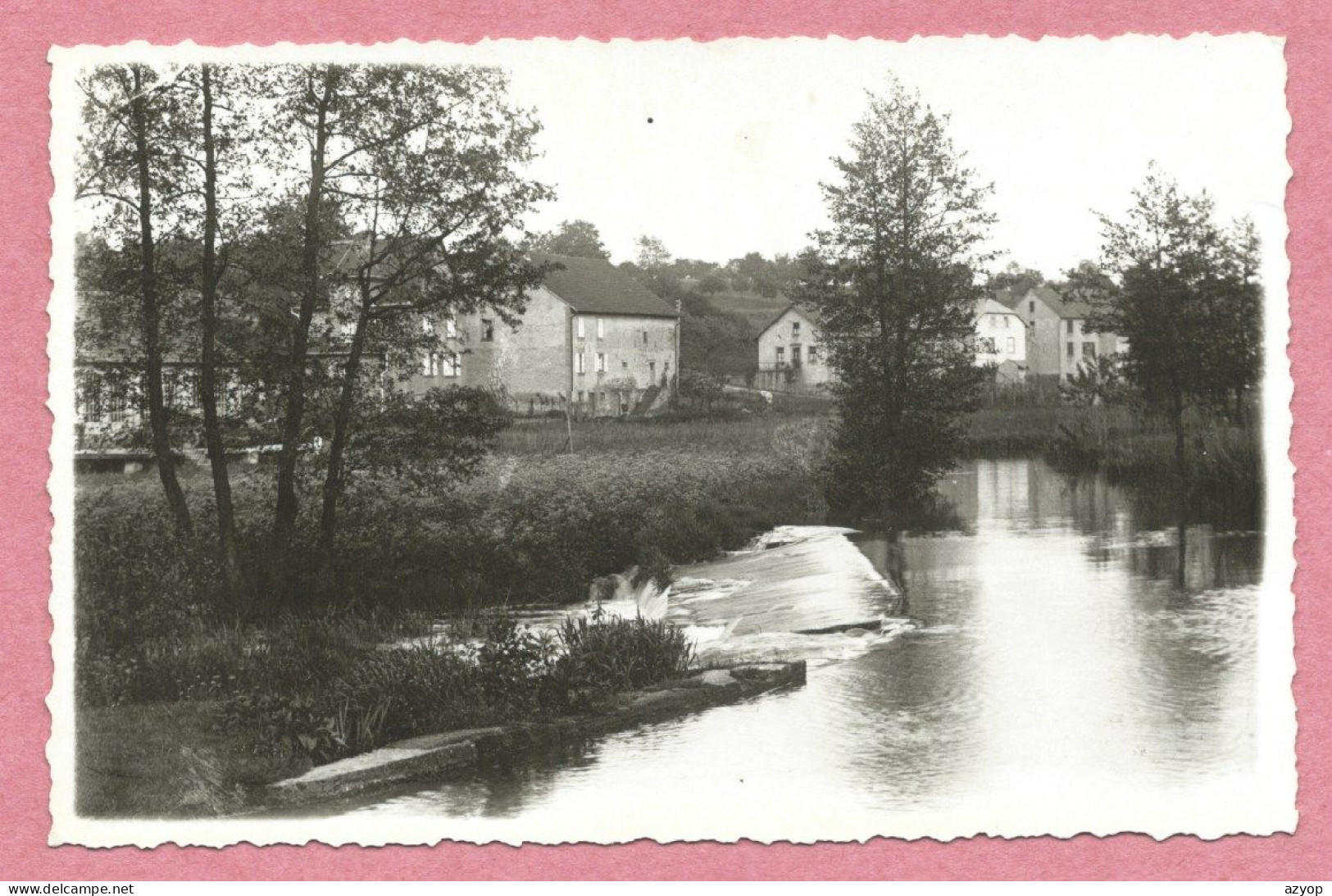 67 - DIEMERINGEN - Carte photo - Rivière EICHEL - Partie du village - 3 scans