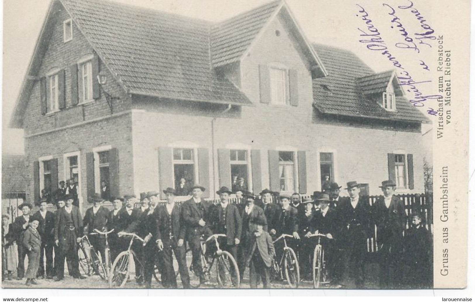 67- GAMBSHEIM:Gruss - Wirtschaft zum Rebstock von Michel RIEBEL