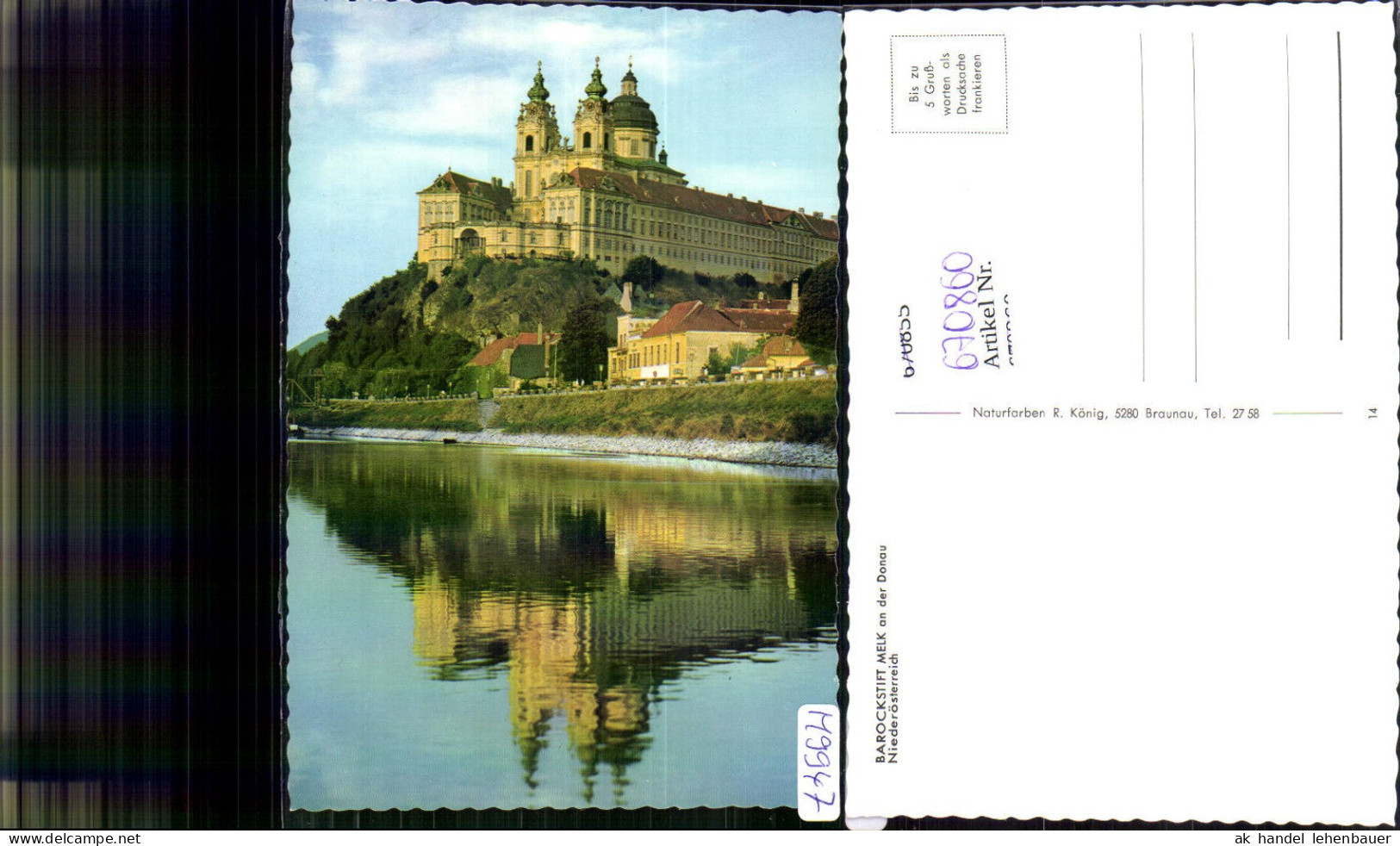 670860,Melk Stift Melk Benediktinerstift Wachau Totalansicht v. Donau