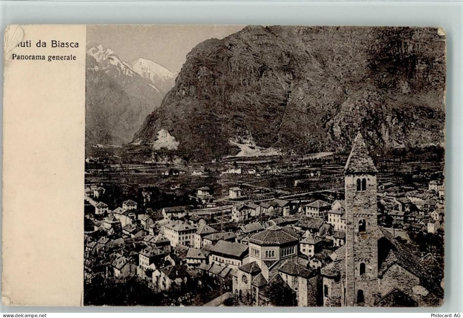 6710 Biasca 1928 Gebrauchsspuren Teilansicht AK Verlag Alfredo Finzi 103... - 10137071